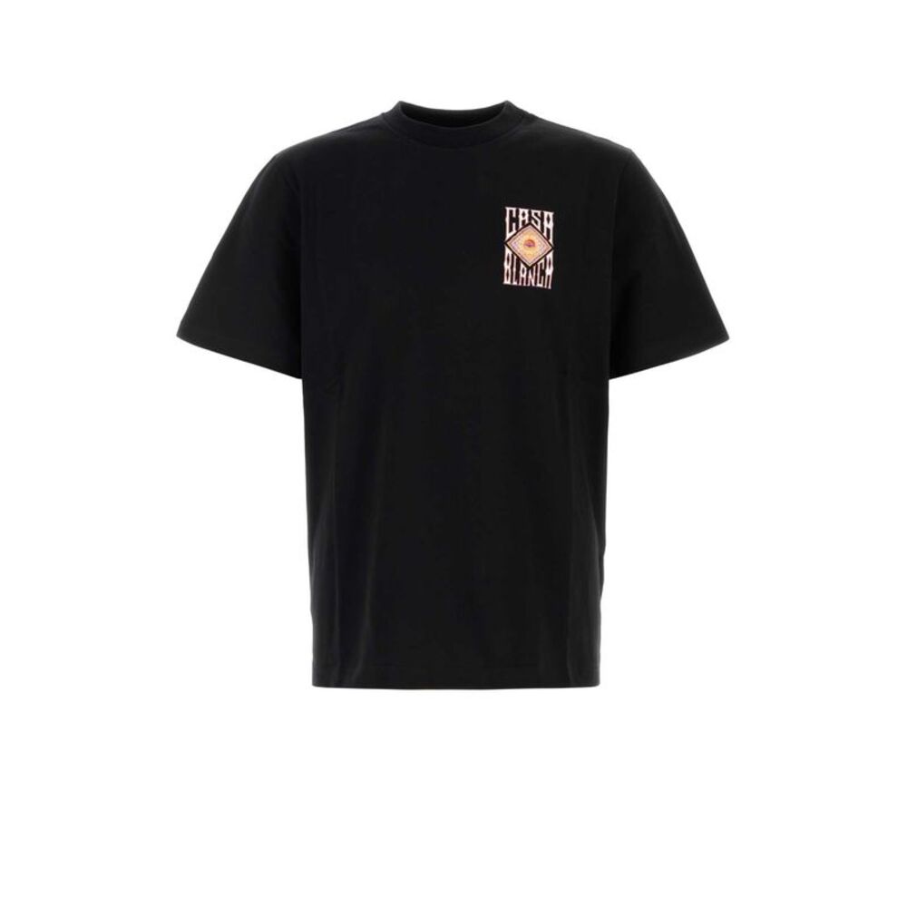 Casablanca Men Black Cotton T-Shirt